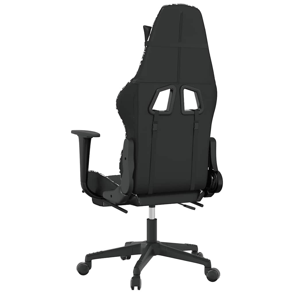 Massage gamestoel met voetensteun kunstleer zwart en camouflage is nu te koop bij PeponiXL, paradijselijk wonen!