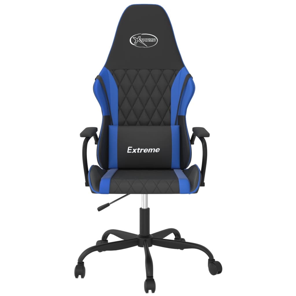 Massage gamestoel kunstleer zwart en blauw is nu te koop bij PeponiXL, paradijselijk wonen!