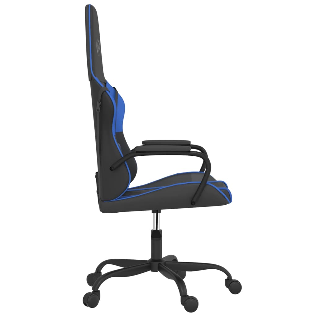 Massage gamestoel kunstleer zwart en blauw is nu te koop bij PeponiXL, paradijselijk wonen!