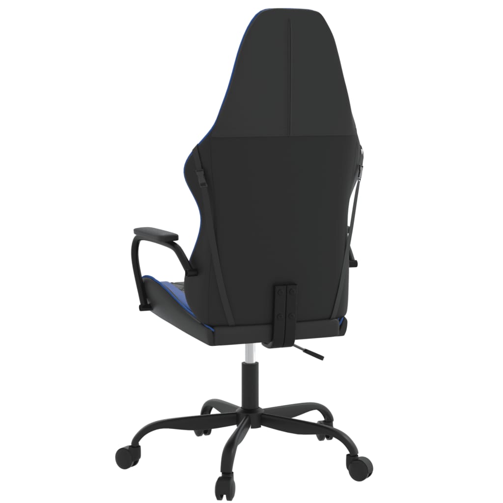 Massage gamestoel kunstleer zwart en blauw is nu te koop bij PeponiXL, paradijselijk wonen!