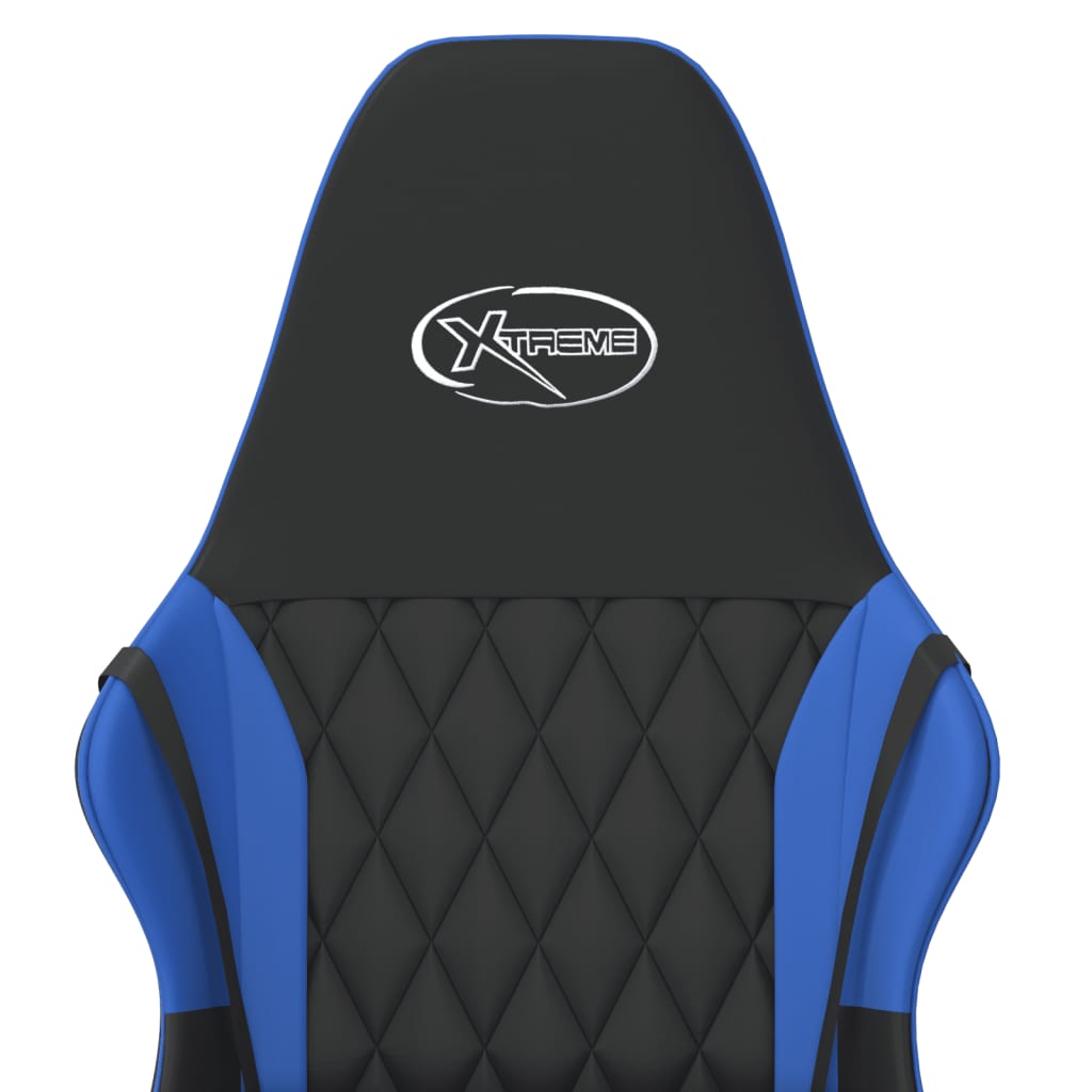 Massage gamestoel kunstleer zwart en blauw is nu te koop bij PeponiXL, paradijselijk wonen!