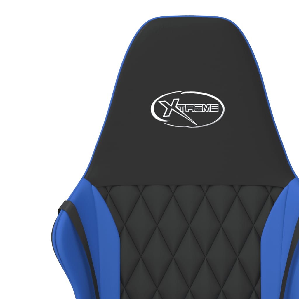 Massage gamestoel kunstleer zwart en blauw is nu te koop bij PeponiXL, paradijselijk wonen!