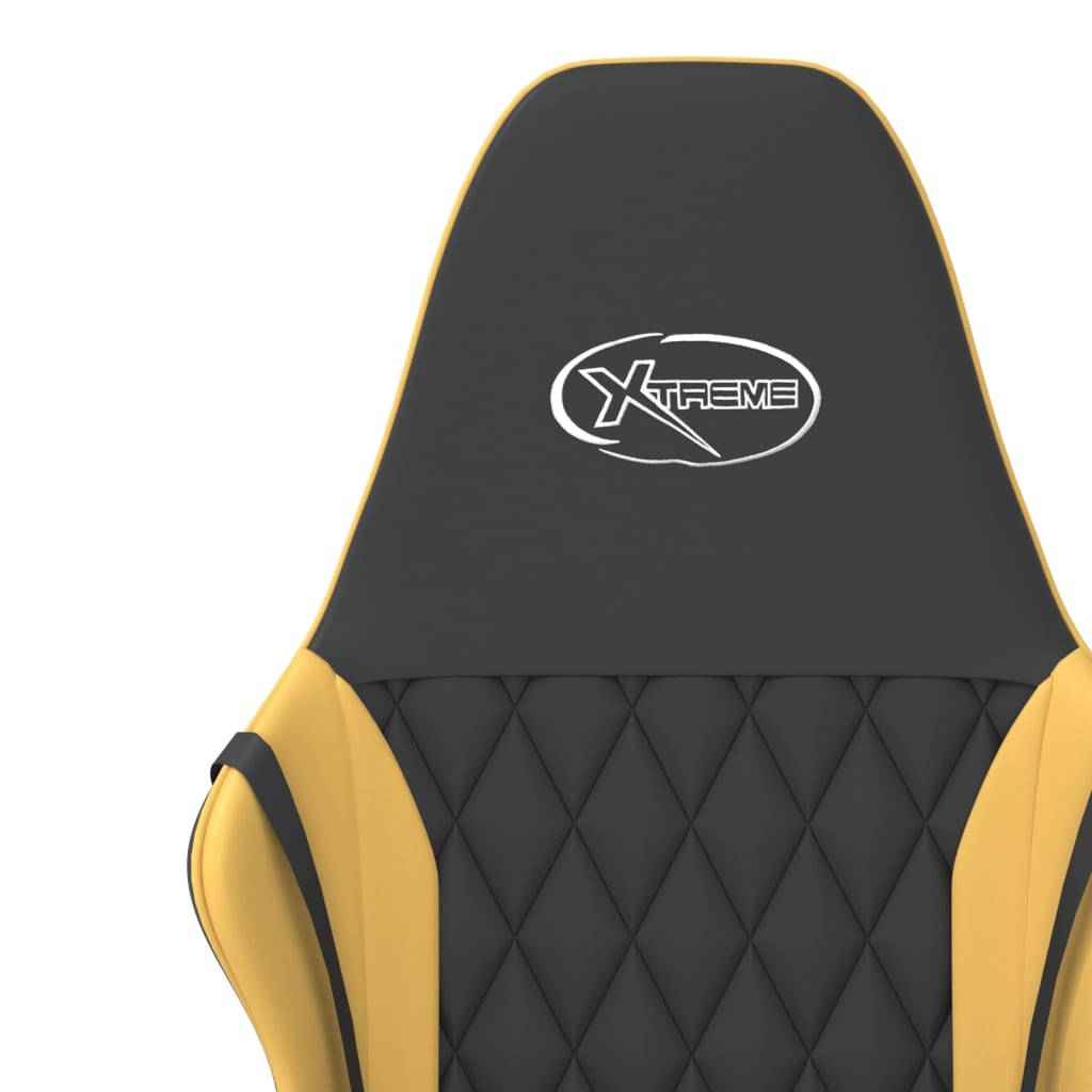 Massage gamestoel kunstleer zwart en goudkleurig is nu te koop bij PeponiXL, paradijselijk wonen!