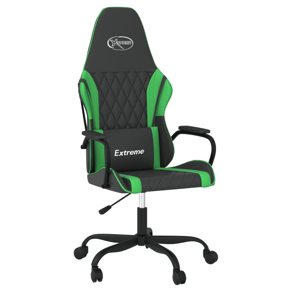 Massage gamestoel kunstleer zwart en groen is nu te koop bij PeponiXL, paradijselijk wonen!
