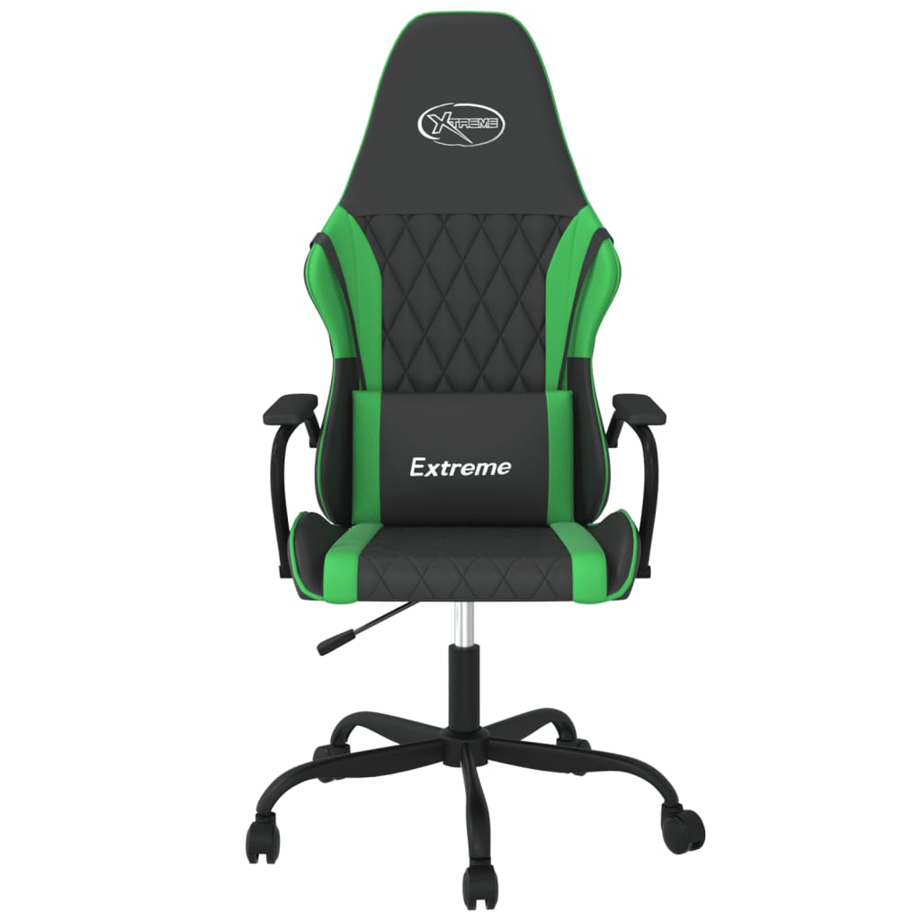Massage gamestoel kunstleer zwart en groen is nu te koop bij PeponiXL, paradijselijk wonen!