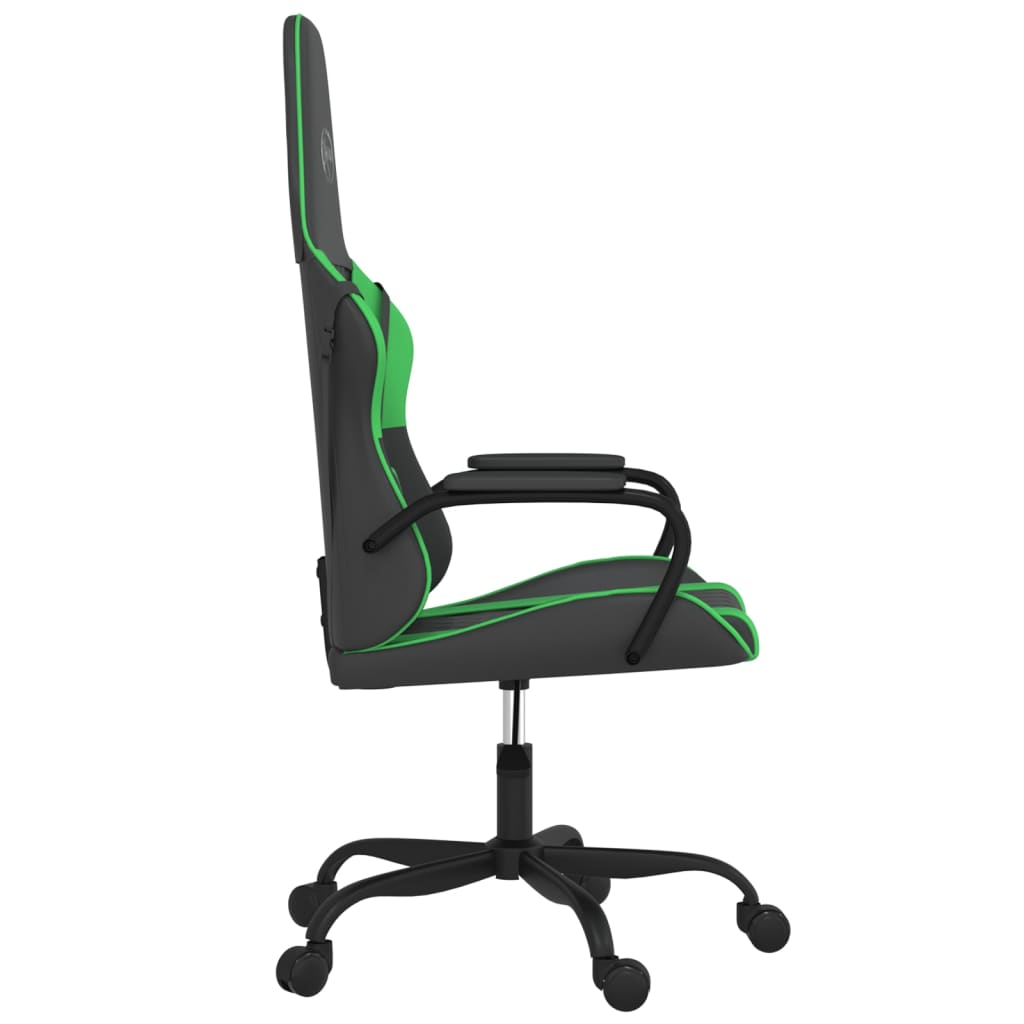 Massage gamestoel kunstleer zwart en groen is nu te koop bij PeponiXL, paradijselijk wonen!