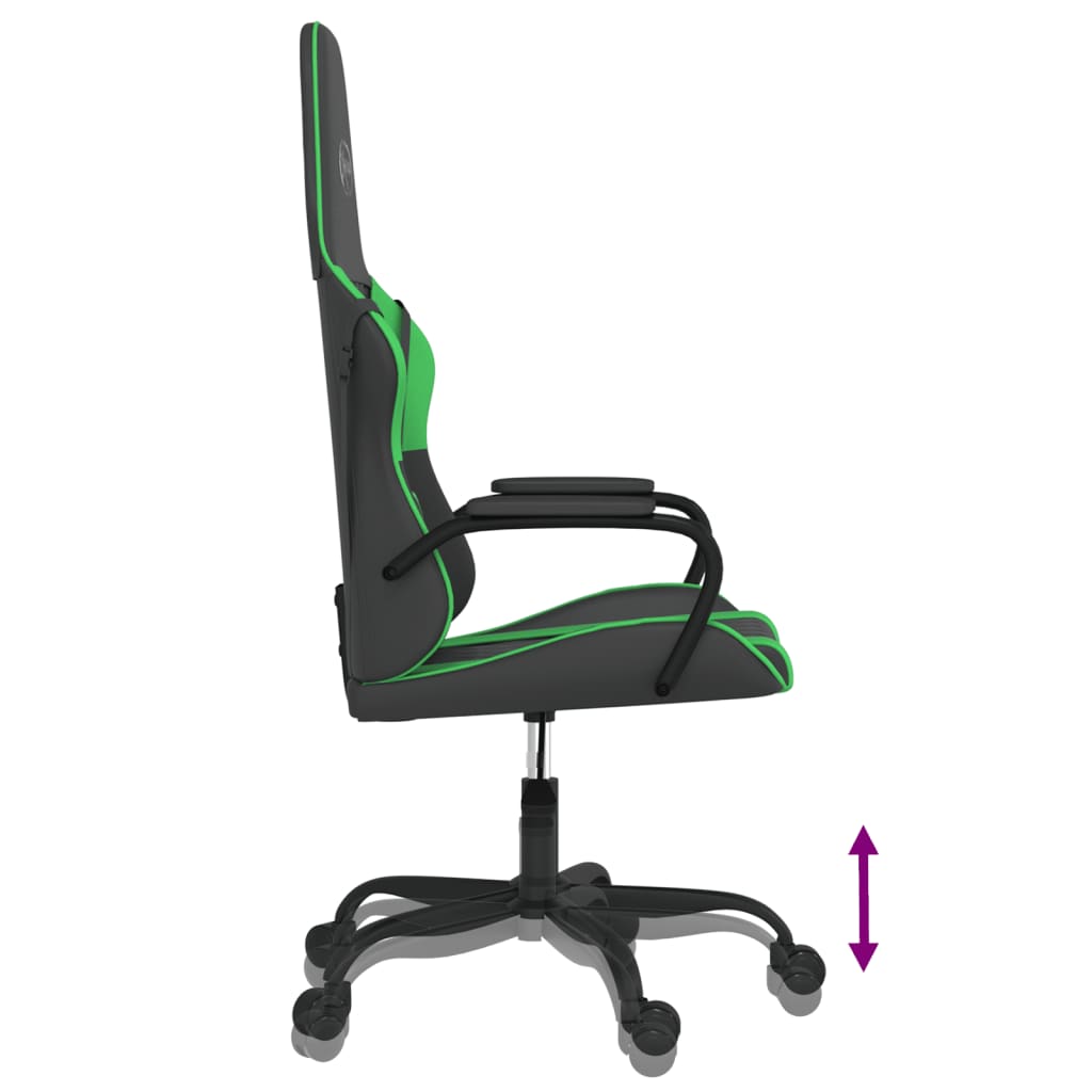 Massage gamestoel kunstleer zwart en groen is nu te koop bij PeponiXL, paradijselijk wonen!