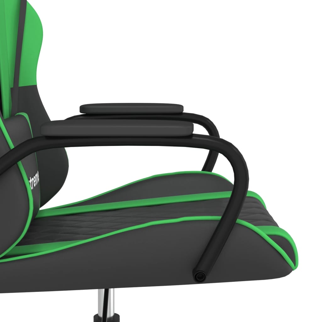 Massage gamestoel kunstleer zwart en groen is nu te koop bij PeponiXL, paradijselijk wonen!
