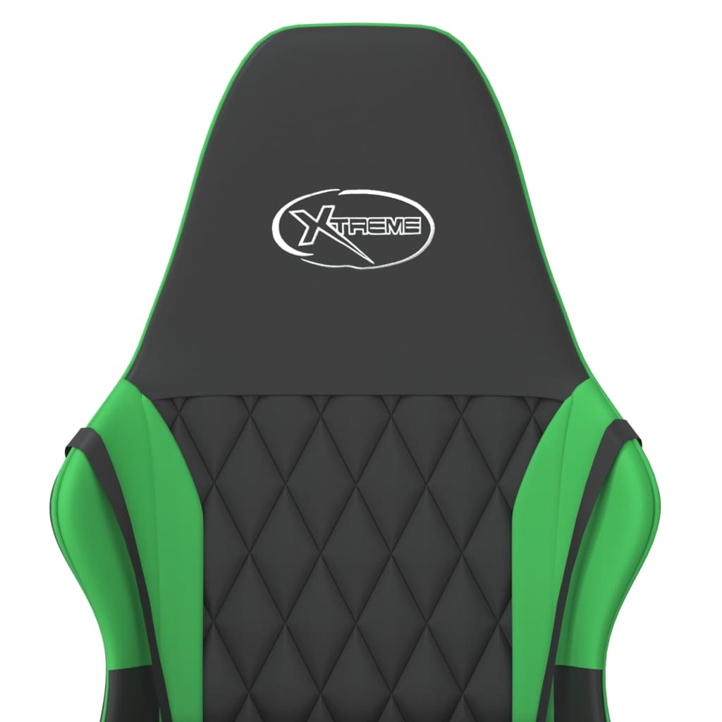 Massage gamestoel kunstleer zwart en groen is nu te koop bij PeponiXL, paradijselijk wonen!