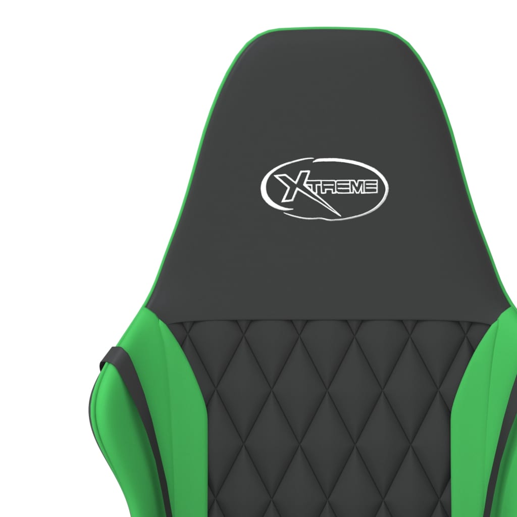 Massage gamestoel kunstleer zwart en groen is nu te koop bij PeponiXL, paradijselijk wonen!