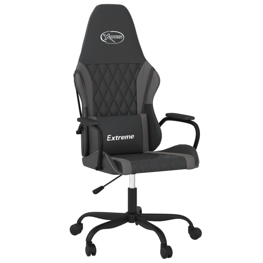 Massage gamestoel kunstleer zwart en grijs is nu te koop bij PeponiXL, paradijselijk wonen!