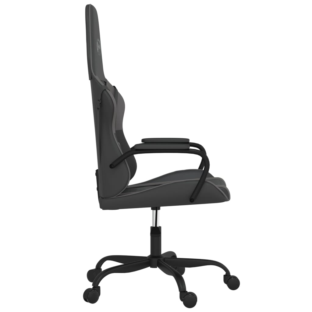 Massage gamestoel kunstleer zwart en grijs is nu te koop bij PeponiXL, paradijselijk wonen!