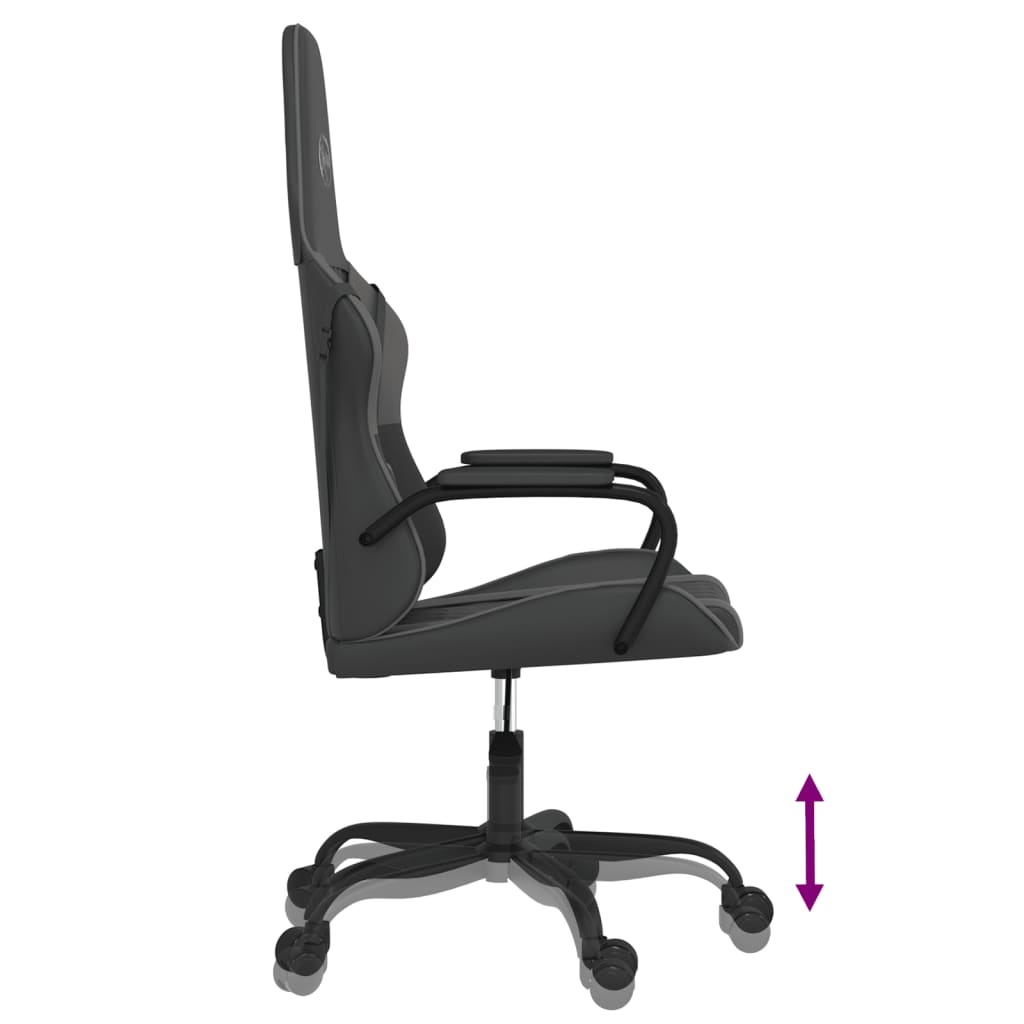 Massage gamestoel kunstleer zwart en grijs is nu te koop bij PeponiXL, paradijselijk wonen!