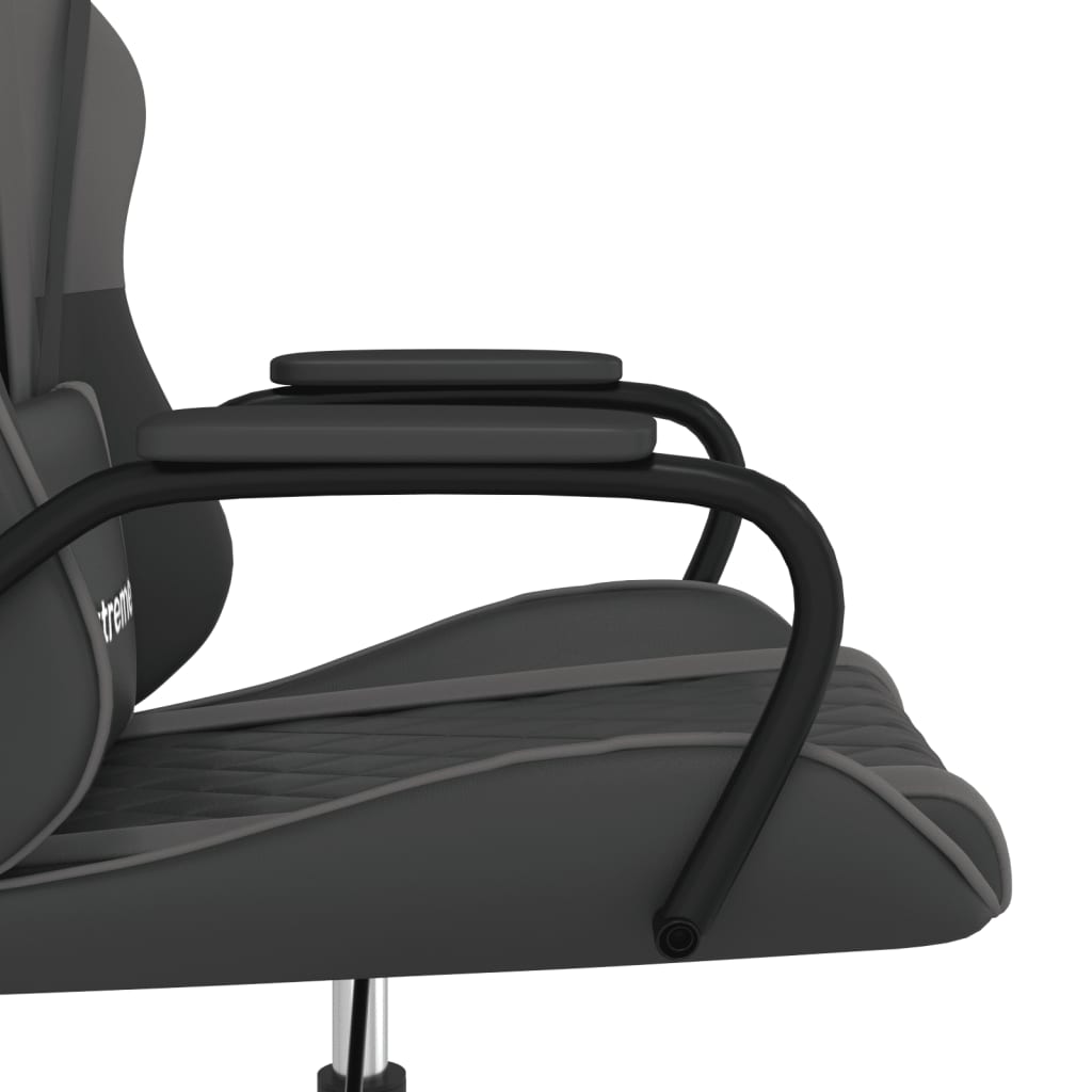 Massage gamestoel kunstleer zwart en grijs is nu te koop bij PeponiXL, paradijselijk wonen!