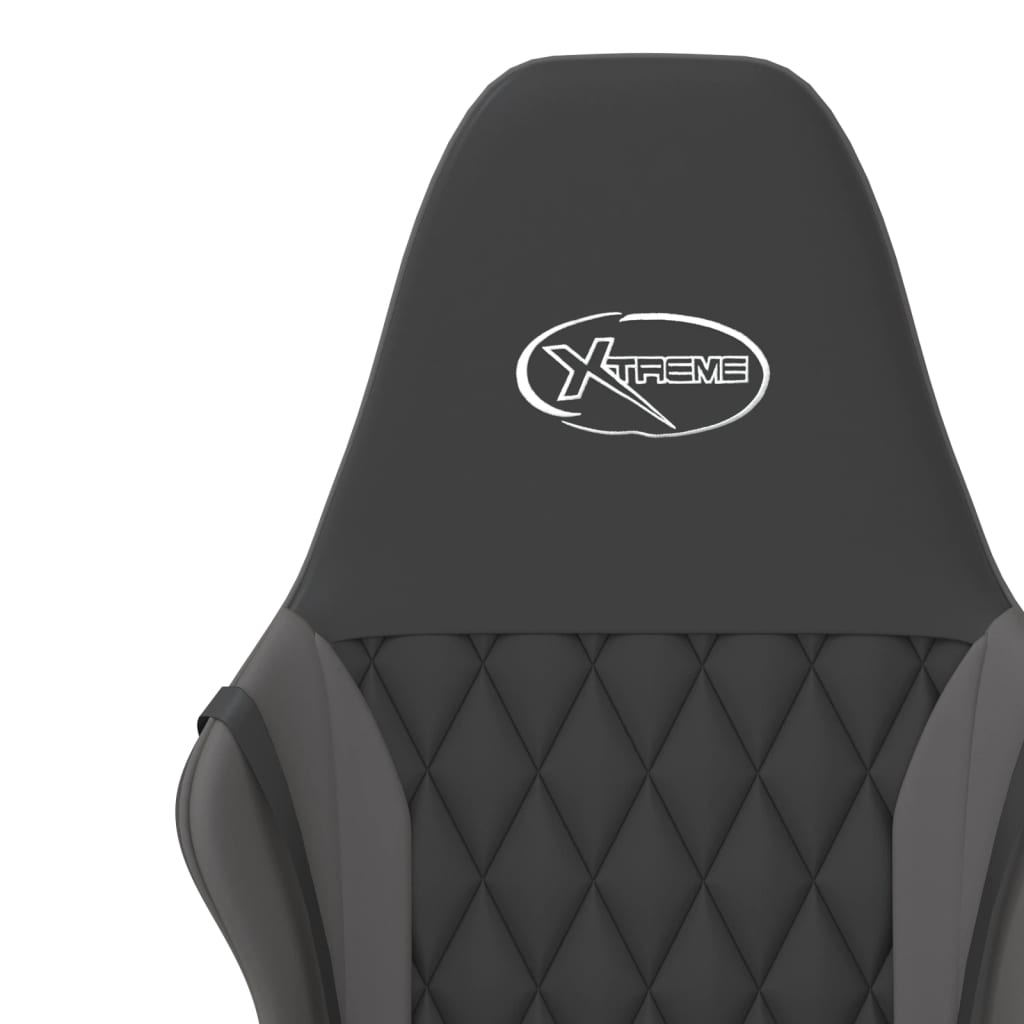 Massage gamestoel kunstleer zwart en grijs is nu te koop bij PeponiXL, paradijselijk wonen!