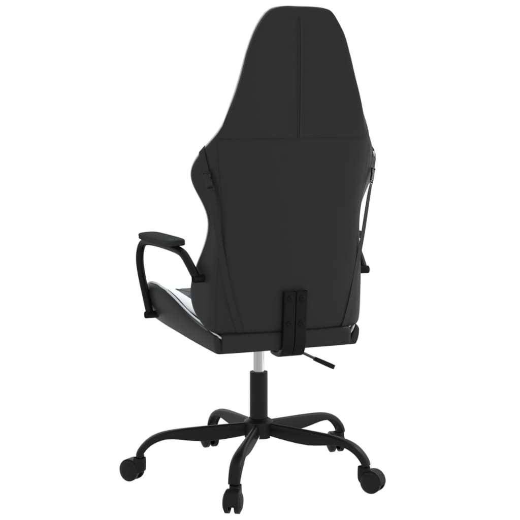 Massage gamestoel kunstleer zwart en wit is nu te koop bij PeponiXL, paradijselijk wonen!