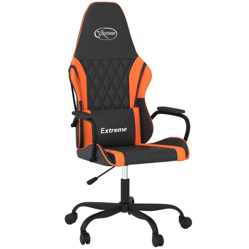 Massage gamestoel kunstleer zwart en oranje is nu te koop bij PeponiXL, paradijselijk wonen!