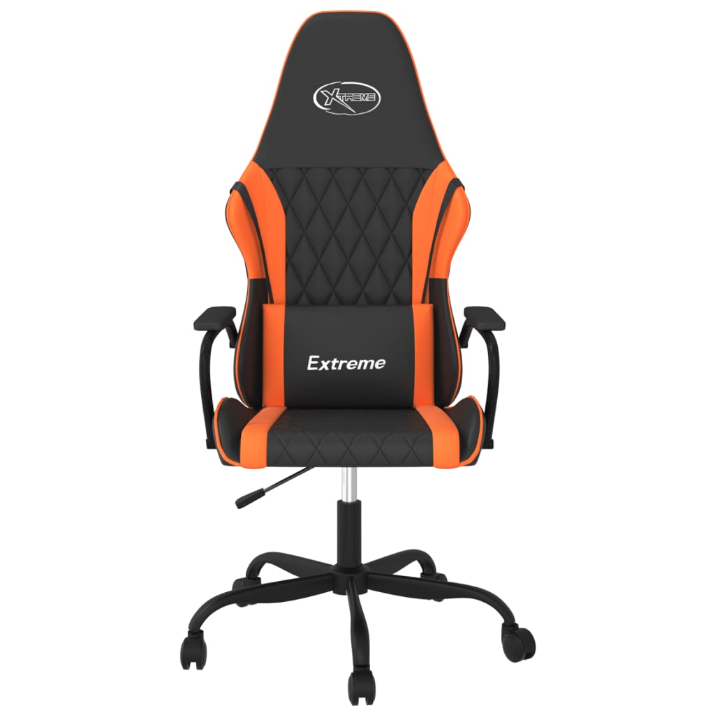 Massage gamestoel kunstleer zwart en oranje is nu te koop bij PeponiXL, paradijselijk wonen!