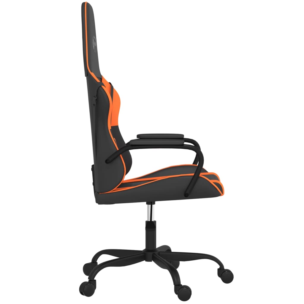 Massage gamestoel kunstleer zwart en oranje is nu te koop bij PeponiXL, paradijselijk wonen!