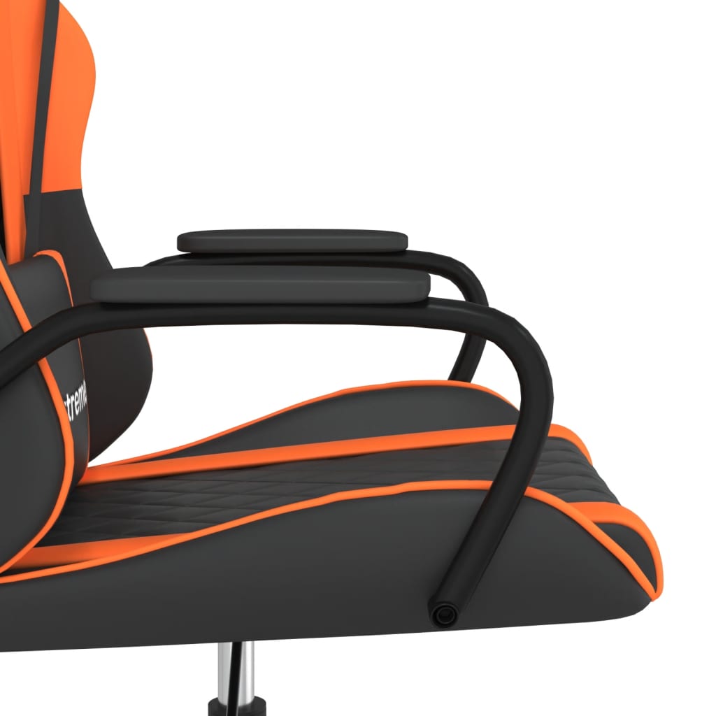 Massage gamestoel kunstleer zwart en oranje is nu te koop bij PeponiXL, paradijselijk wonen!