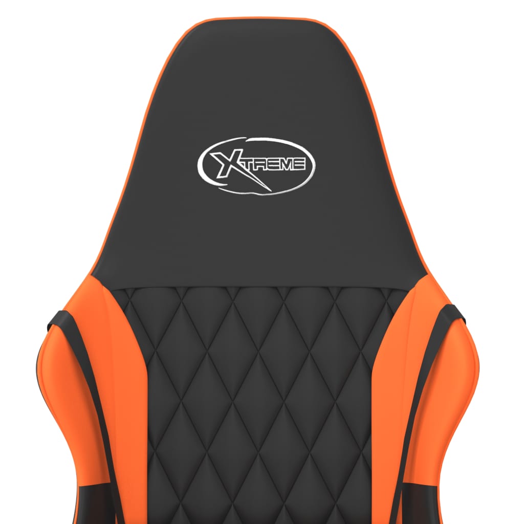 Massage gamestoel kunstleer zwart en oranje is nu te koop bij PeponiXL, paradijselijk wonen!