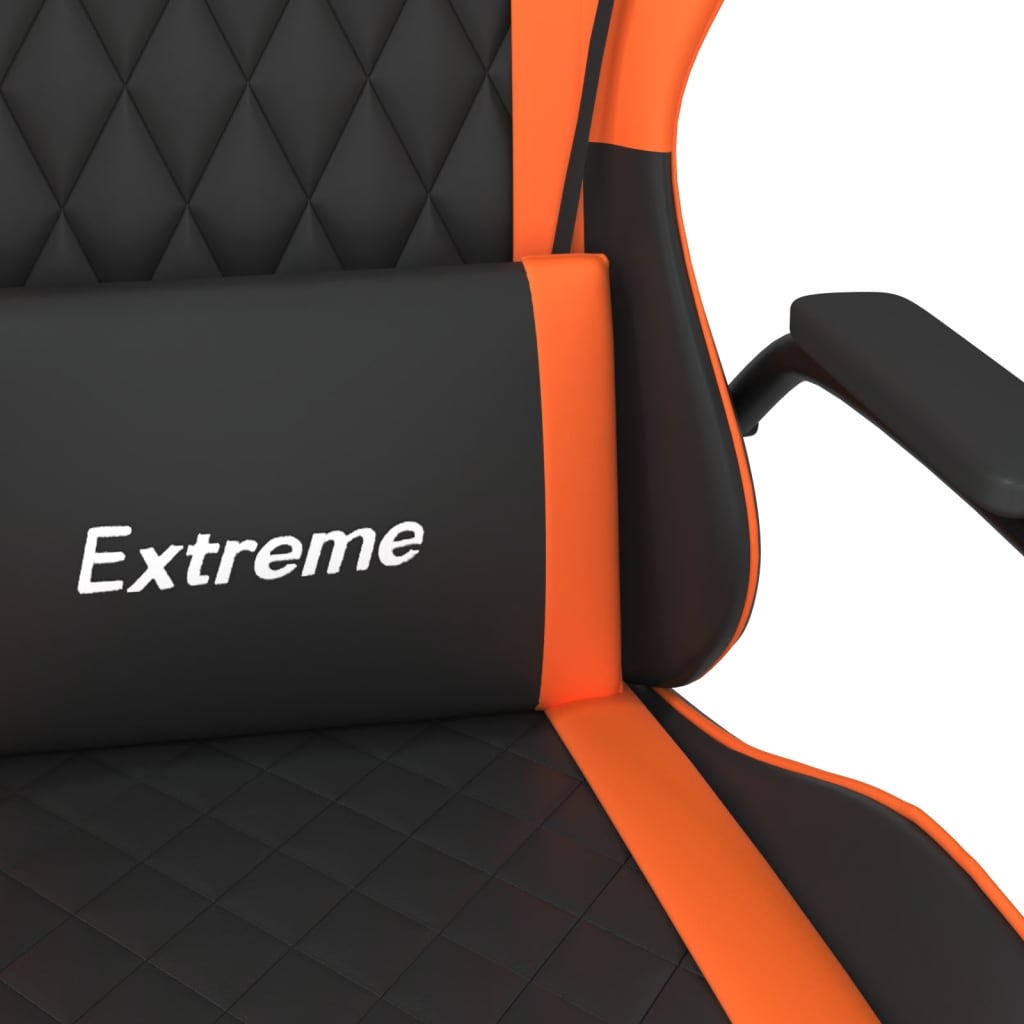 Massage gamestoel kunstleer zwart en oranje is nu te koop bij PeponiXL, paradijselijk wonen!