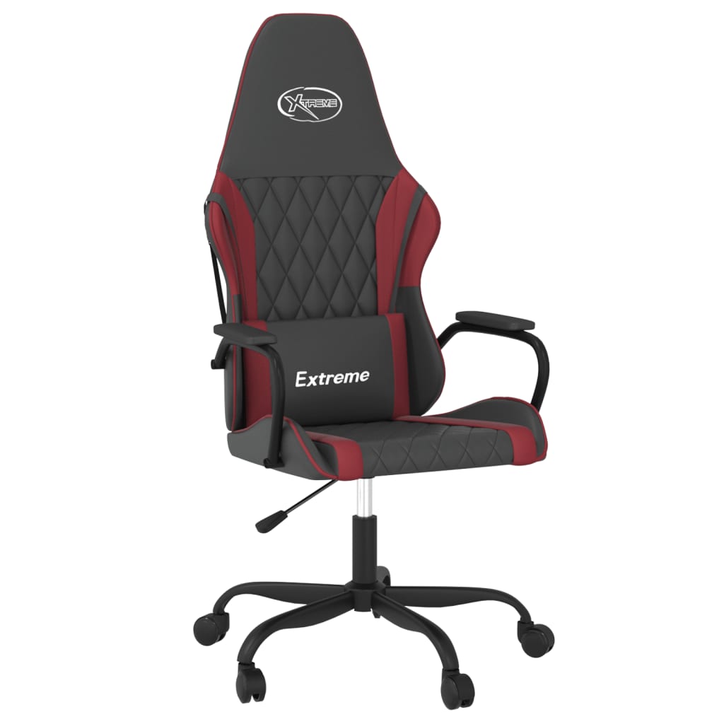 Massage gamestoel kunstleer zwart en wijnrood is nu te koop bij PeponiXL, paradijselijk wonen!