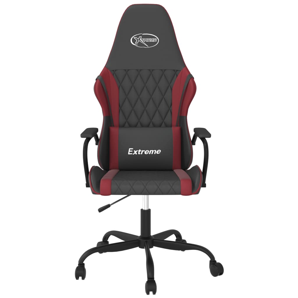 Massage gamestoel kunstleer zwart en wijnrood is nu te koop bij PeponiXL, paradijselijk wonen!