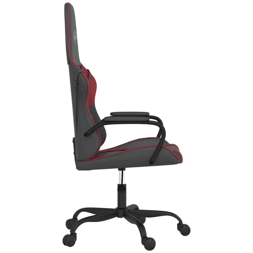 Massage gamestoel kunstleer zwart en wijnrood is nu te koop bij PeponiXL, paradijselijk wonen!