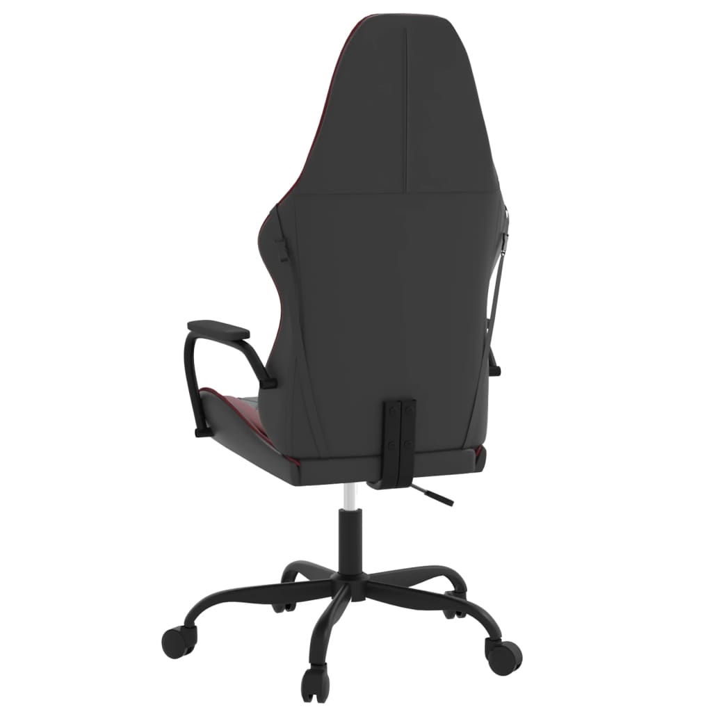 Massage gamestoel kunstleer zwart en wijnrood is nu te koop bij PeponiXL, paradijselijk wonen!