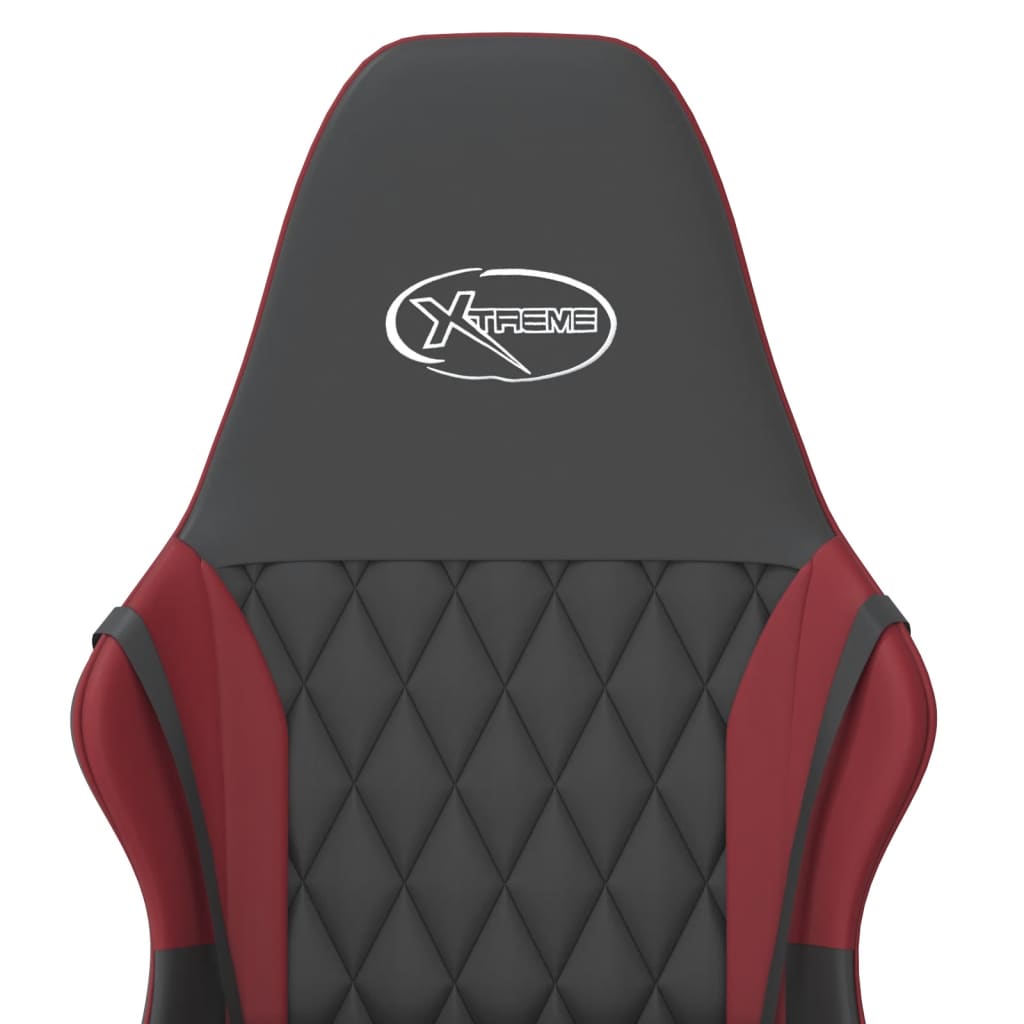 Massage gamestoel kunstleer zwart en wijnrood is nu te koop bij PeponiXL, paradijselijk wonen!