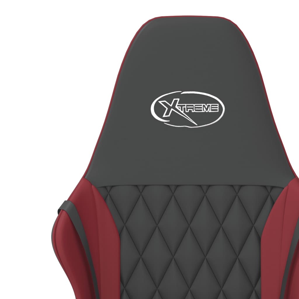 Massage gamestoel kunstleer zwart en wijnrood is nu te koop bij PeponiXL, paradijselijk wonen!