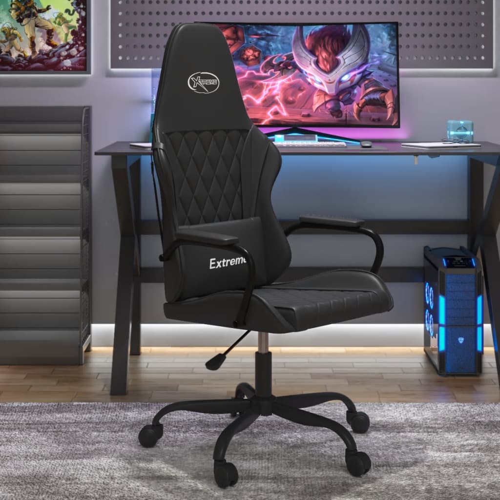 Massage gamestoel kunstleer zwart is nu te koop bij PeponiXL, paradijselijk wonen!
