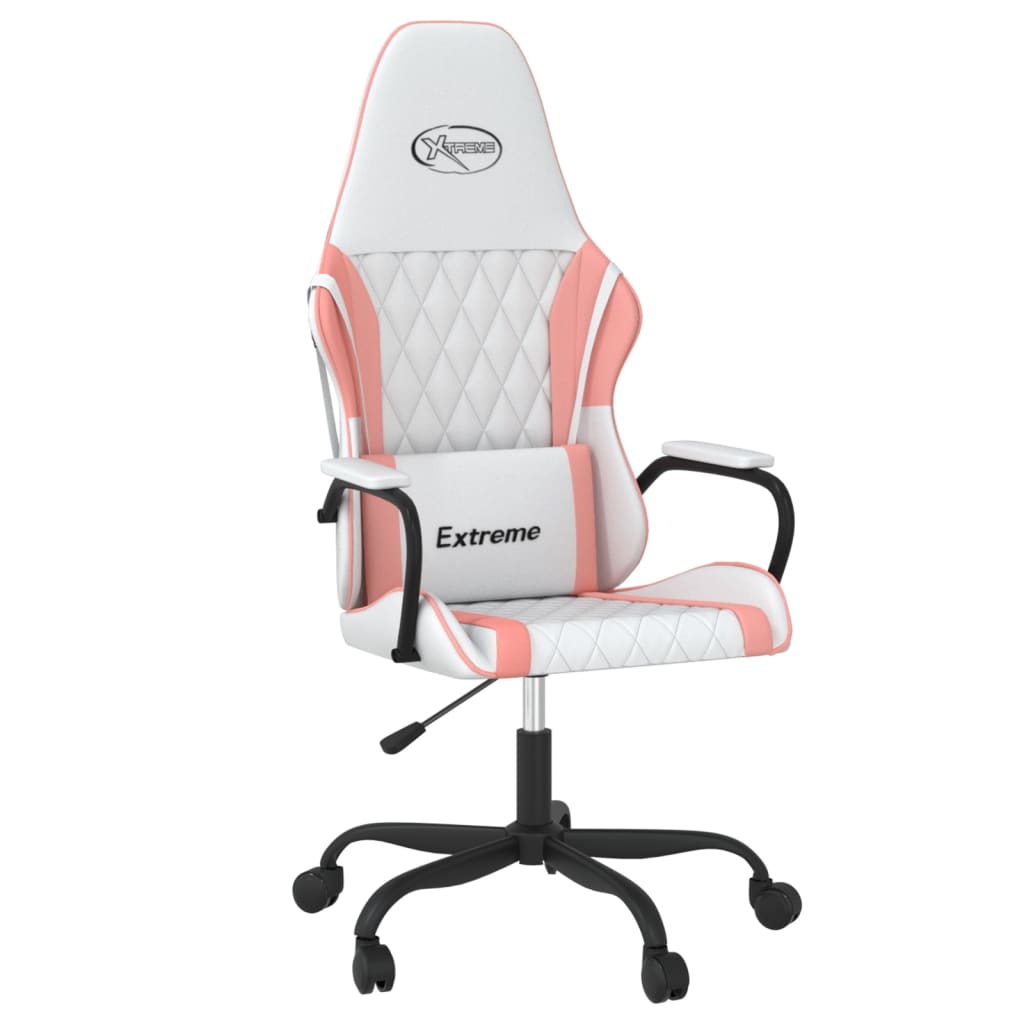 Massage gamestoel kunstleer wit en roze is nu te koop bij PeponiXL, paradijselijk wonen!