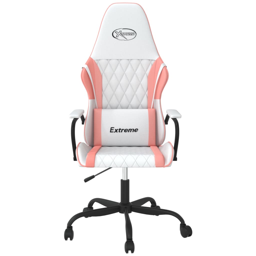 Massage gamestoel kunstleer wit en roze is nu te koop bij PeponiXL, paradijselijk wonen!