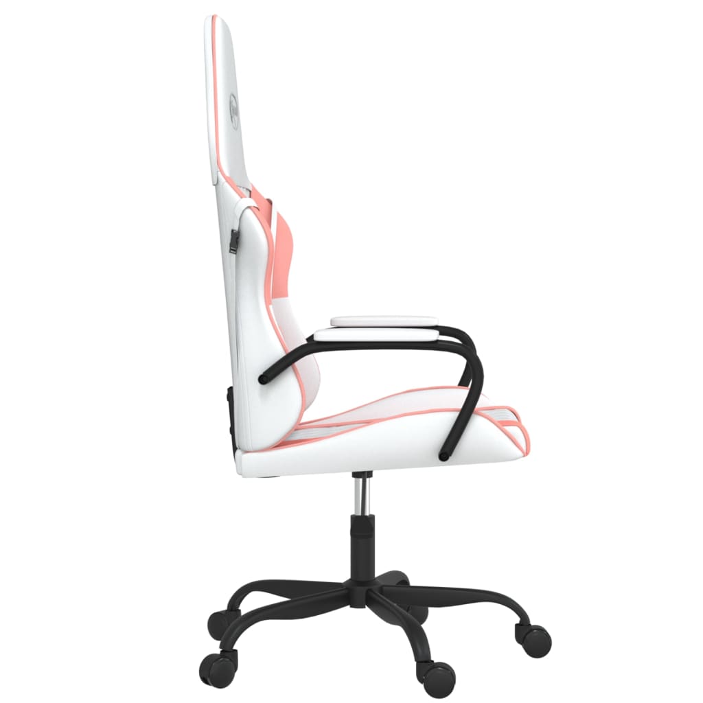 Massage gamestoel kunstleer wit en roze is nu te koop bij PeponiXL, paradijselijk wonen!
