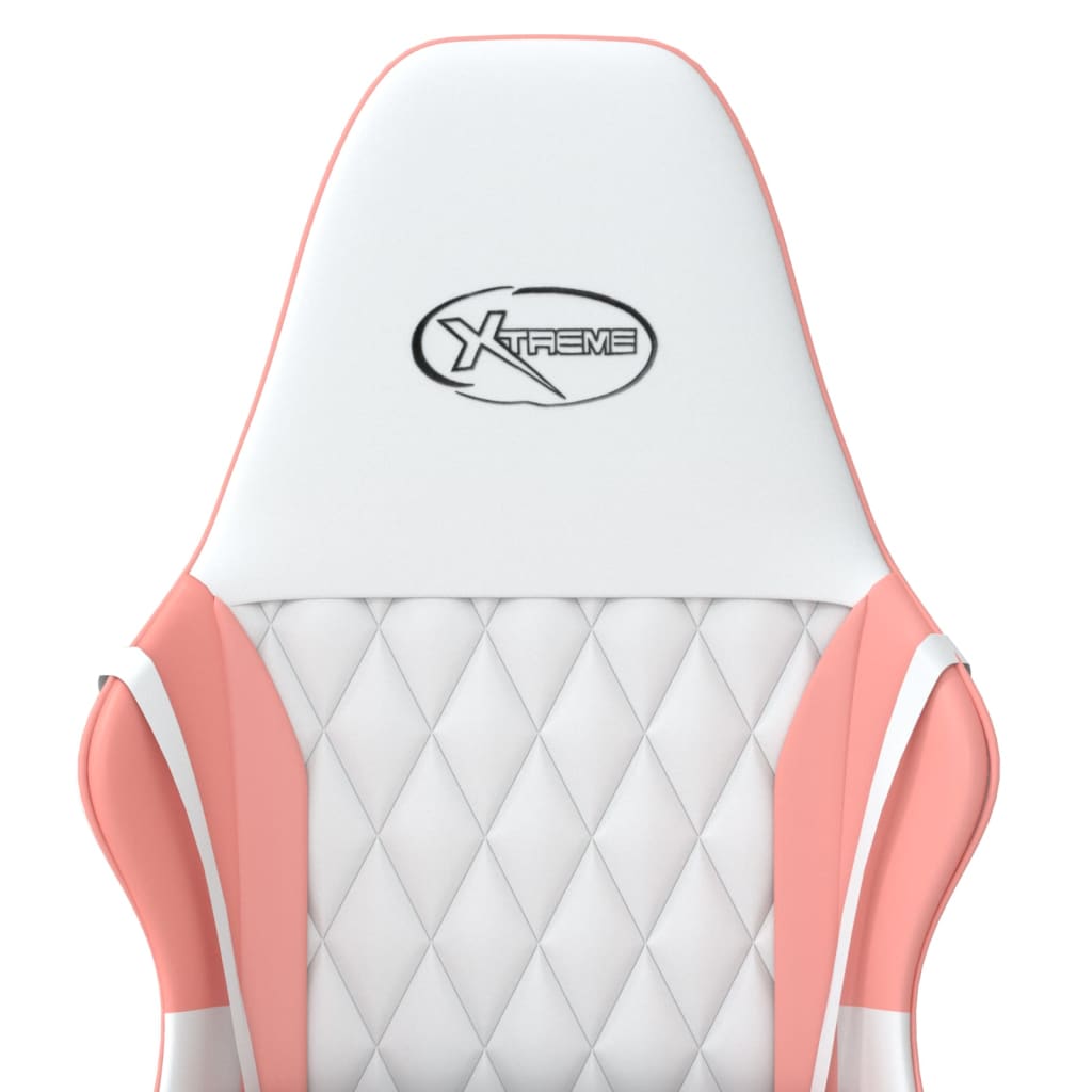Massage gamestoel kunstleer wit en roze is nu te koop bij PeponiXL, paradijselijk wonen!