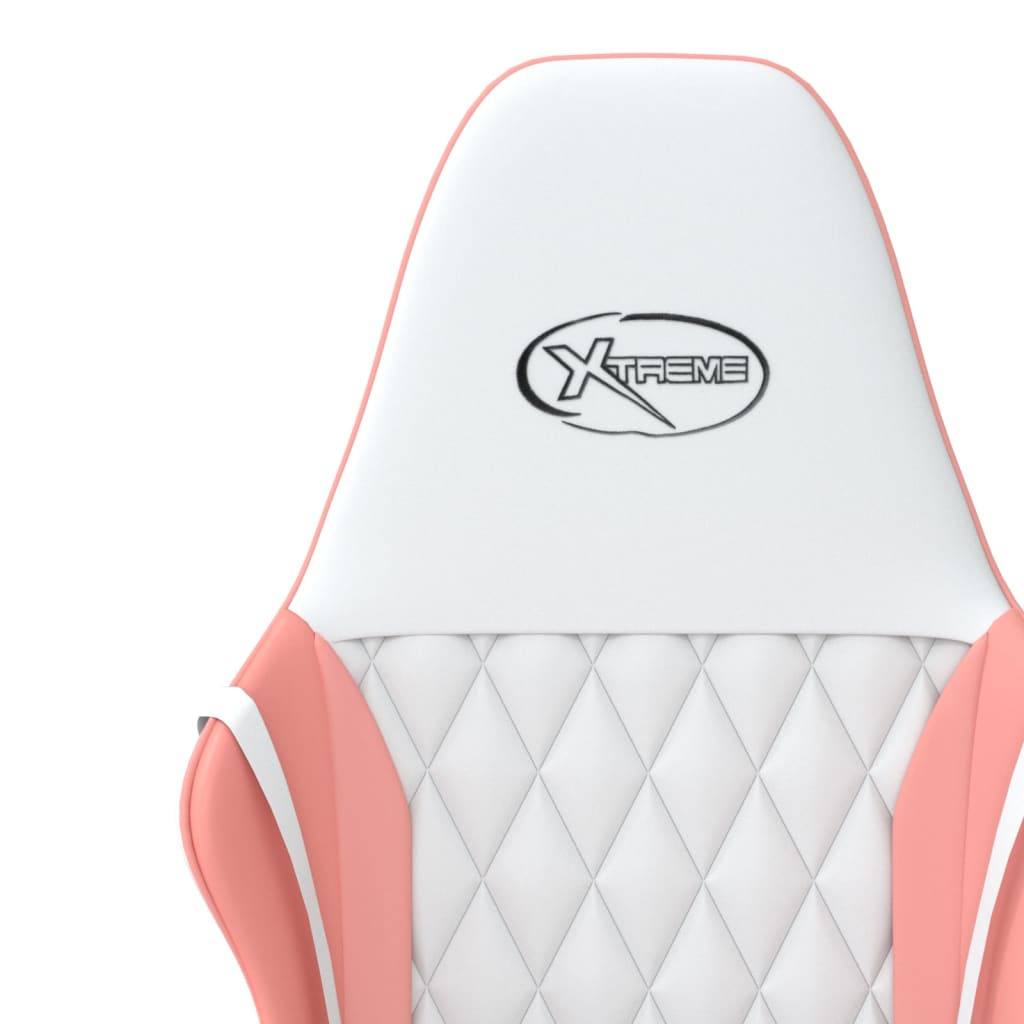 Massage gamestoel kunstleer wit en roze is nu te koop bij PeponiXL, paradijselijk wonen!