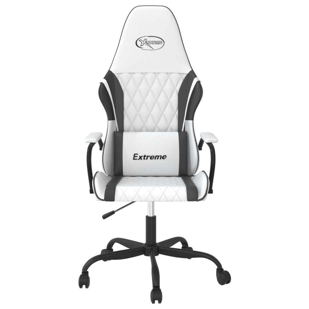 Massage gamestoel kunstleer wit en zwart is nu te koop bij PeponiXL, paradijselijk wonen!