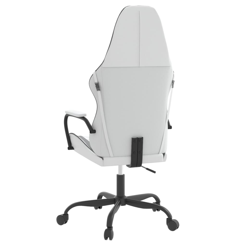 Massage gamestoel kunstleer wit en zwart is nu te koop bij PeponiXL, paradijselijk wonen!