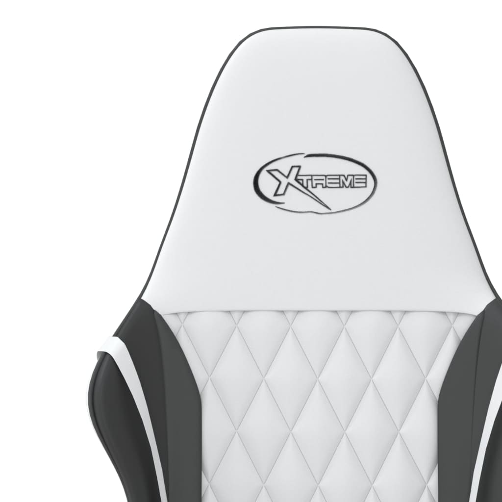 Massage gamestoel kunstleer wit en zwart is nu te koop bij PeponiXL, paradijselijk wonen!