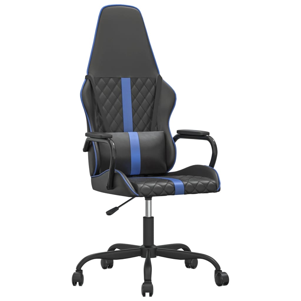 Massage gamestoel kunstleer zwart en blauw is nu te koop bij PeponiXL, paradijselijk wonen!