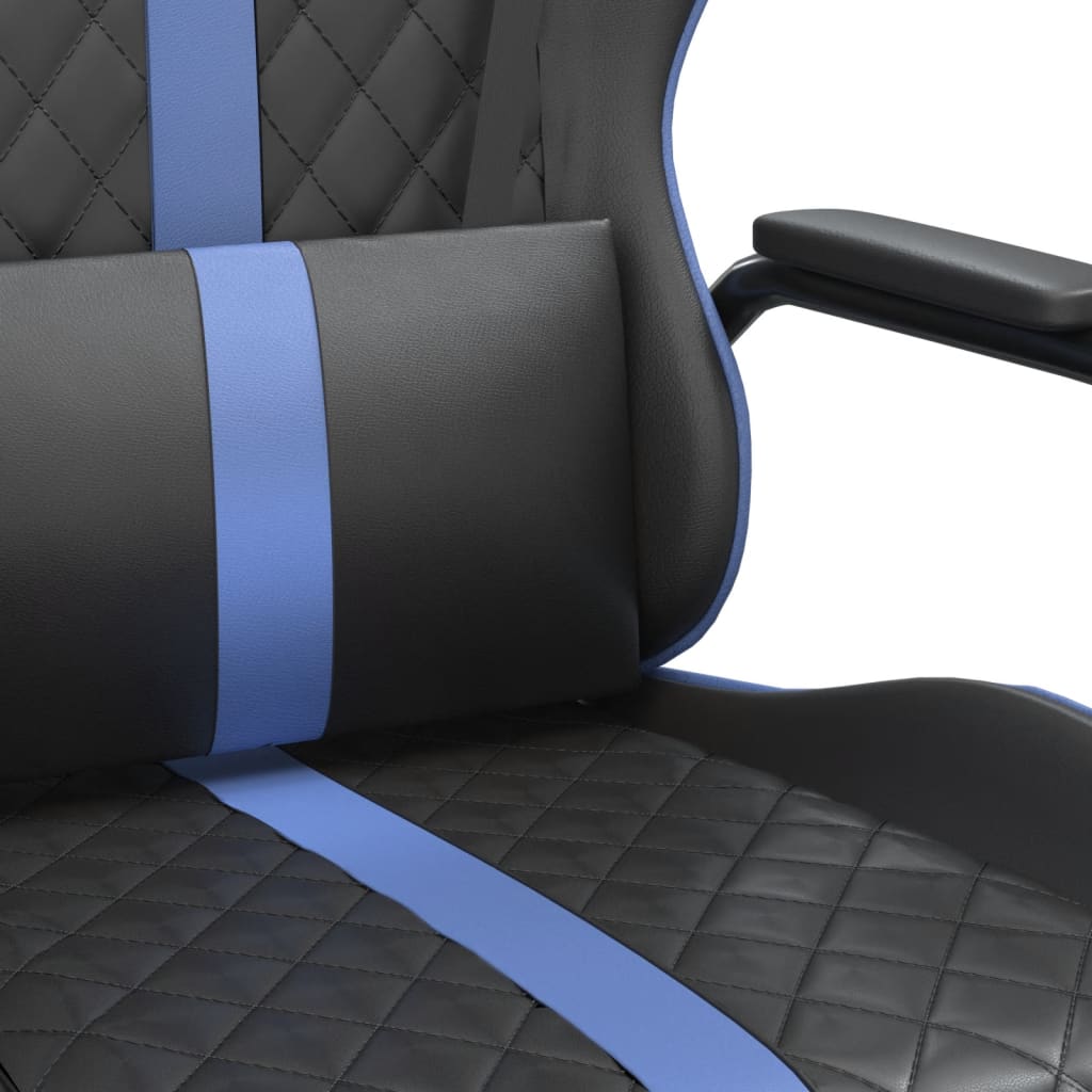 Massage gamestoel kunstleer zwart en blauw is nu te koop bij PeponiXL, paradijselijk wonen!