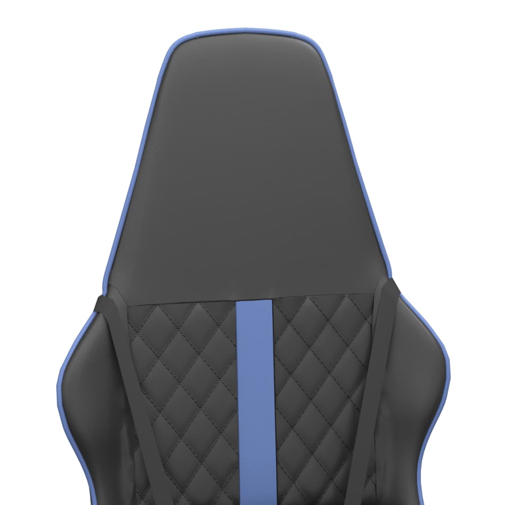 Massage gamestoel kunstleer zwart en blauw is nu te koop bij PeponiXL, paradijselijk wonen!