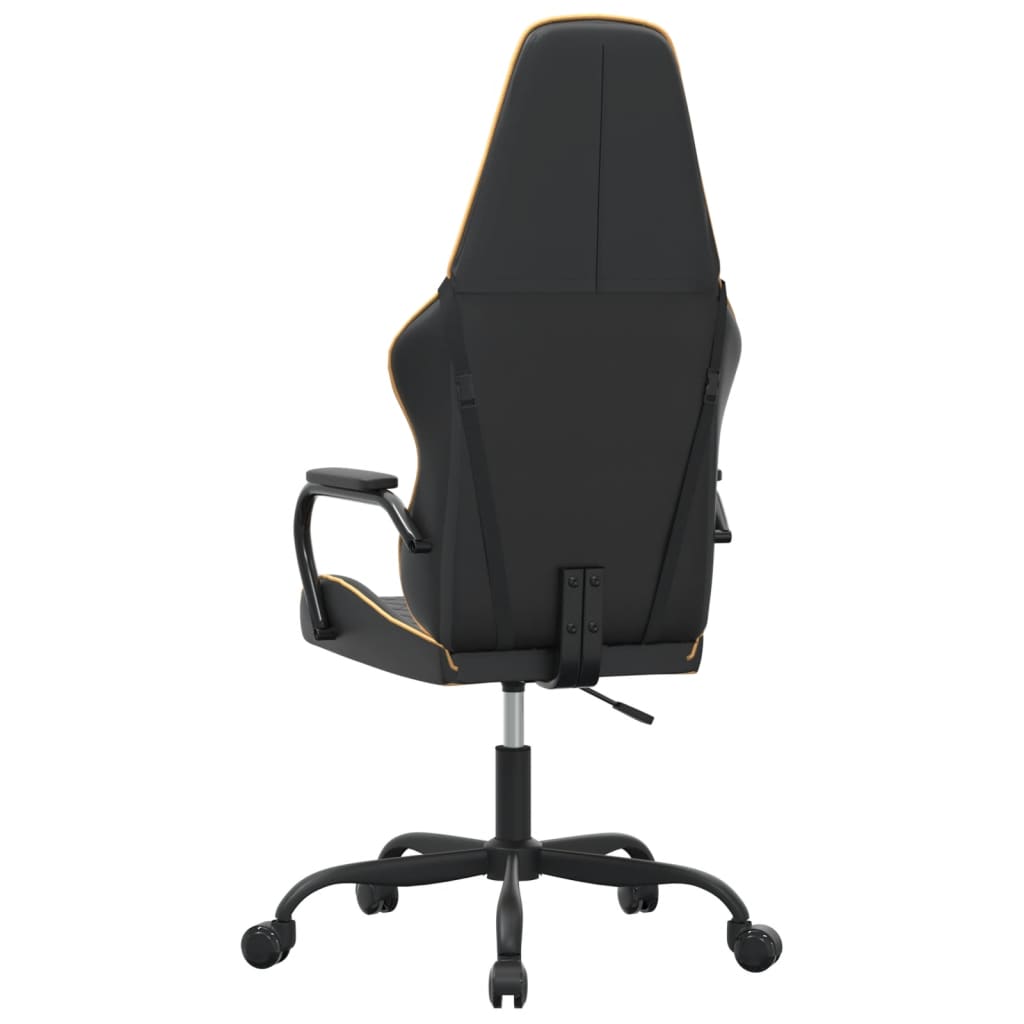 Massage gamestoel kunstleer zwart en goudkleurig is nu te koop bij PeponiXL, paradijselijk wonen!