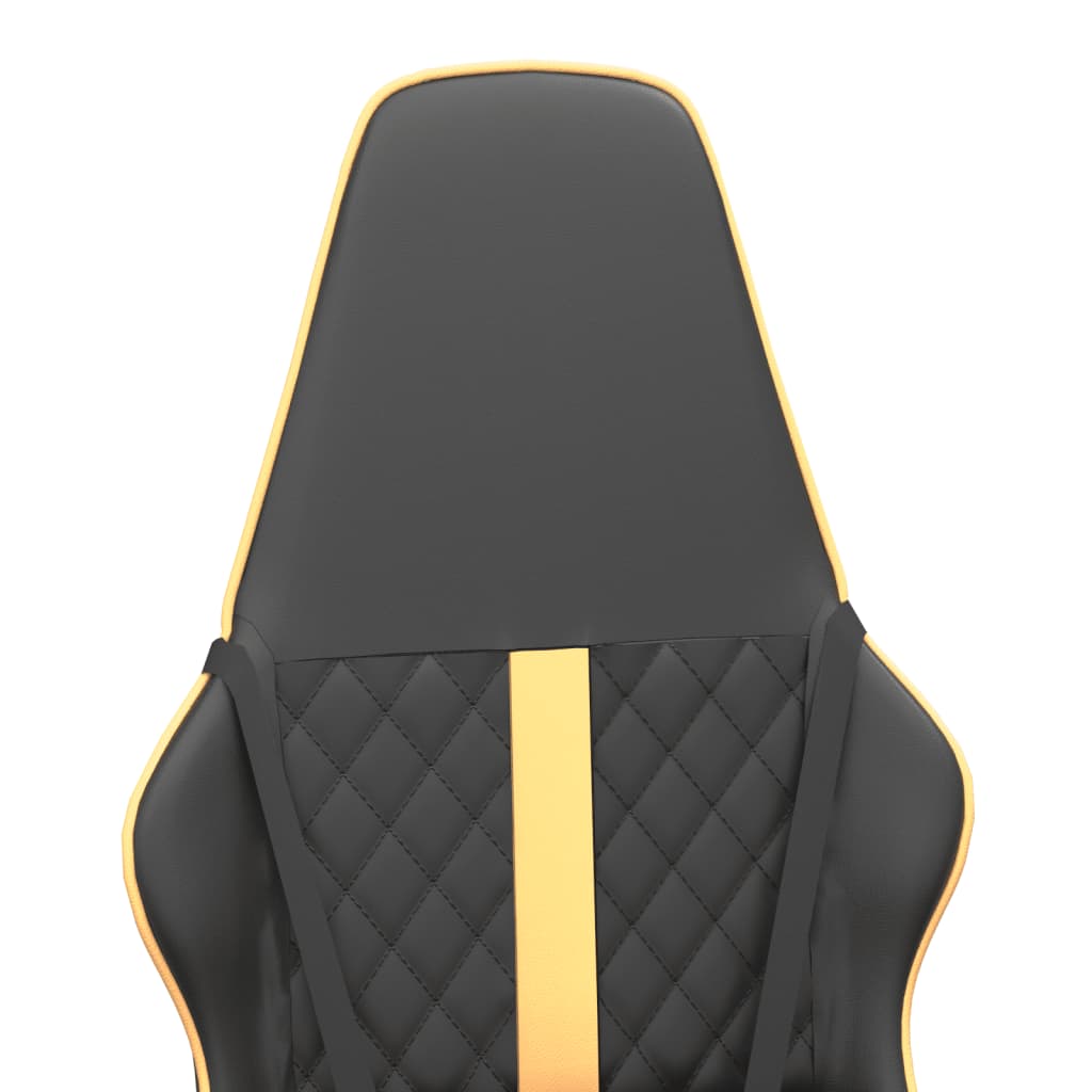 Massage gamestoel kunstleer zwart en goudkleurig is nu te koop bij PeponiXL, paradijselijk wonen!