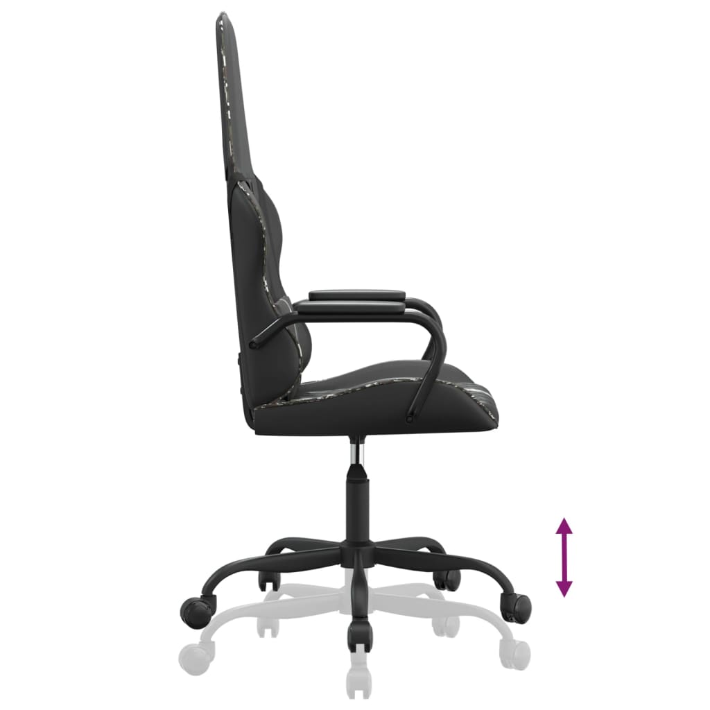 Massage gamestoel kunstleer camouflage en zwart is nu te koop bij PeponiXL, paradijselijk wonen!