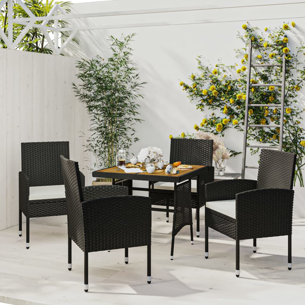 5-delige Tuinset poly rattan zwart is nu te koop bij PeponiXL, paradijselijk wonen!