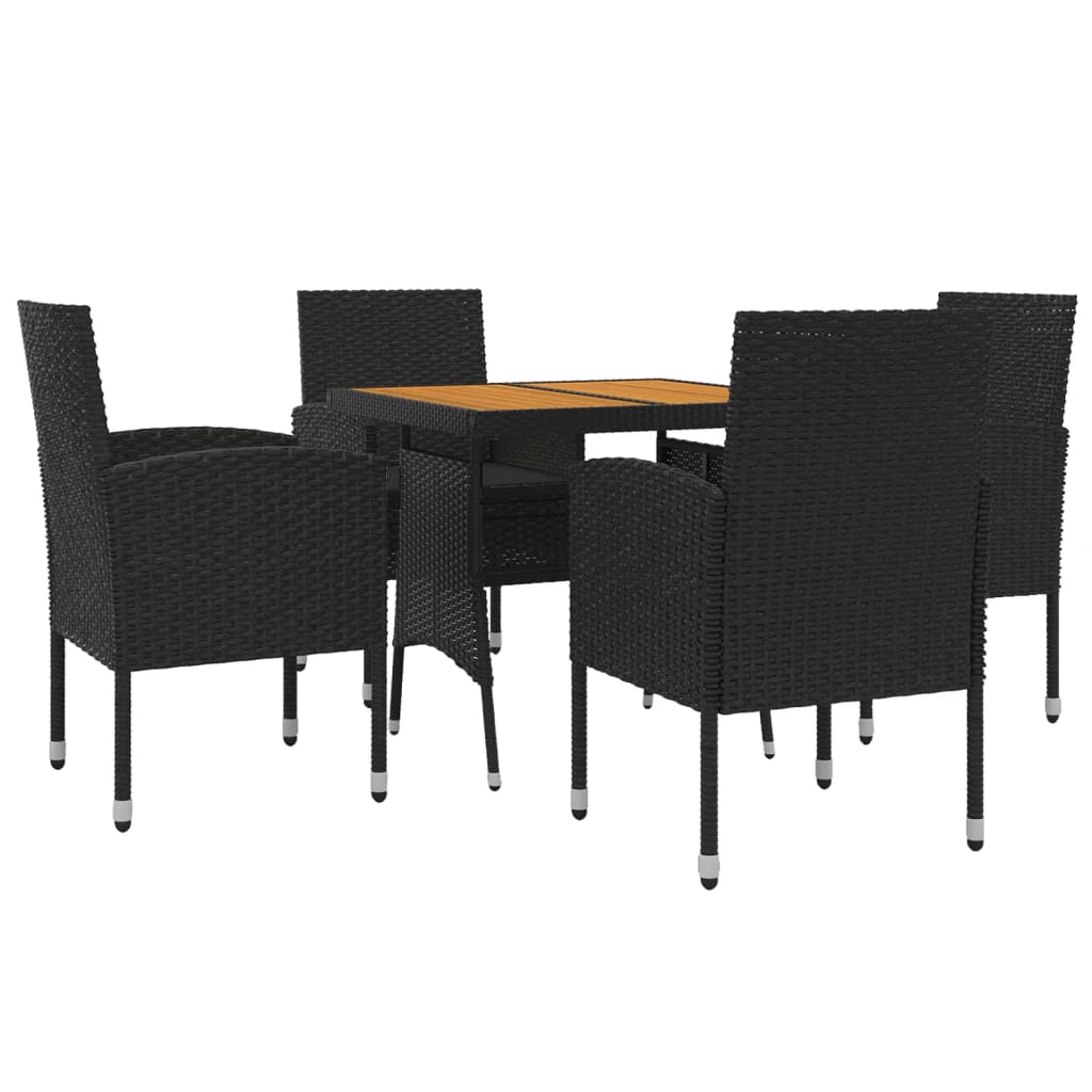 5-delige Tuinset poly rattan zwart is nu te koop bij PeponiXL, paradijselijk wonen!