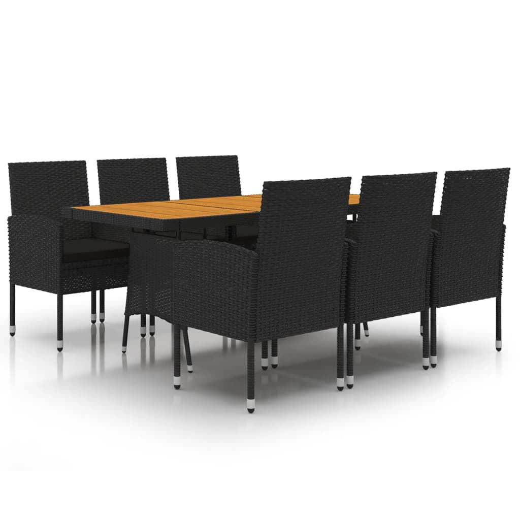 7-delige Tuinset poly rattan zwart is nu te koop bij PeponiXL, paradijselijk wonen!